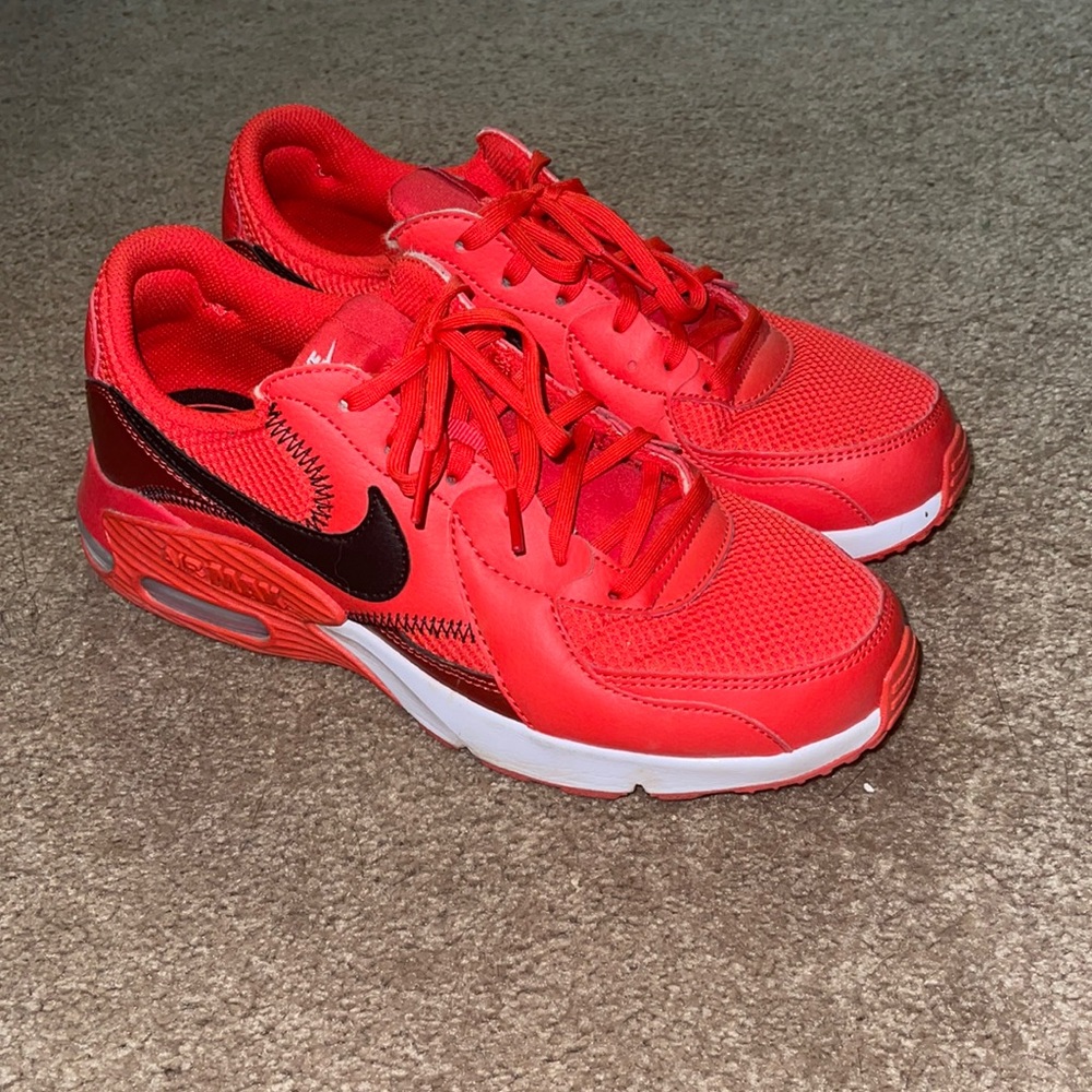 Red Nike air max sneakers
